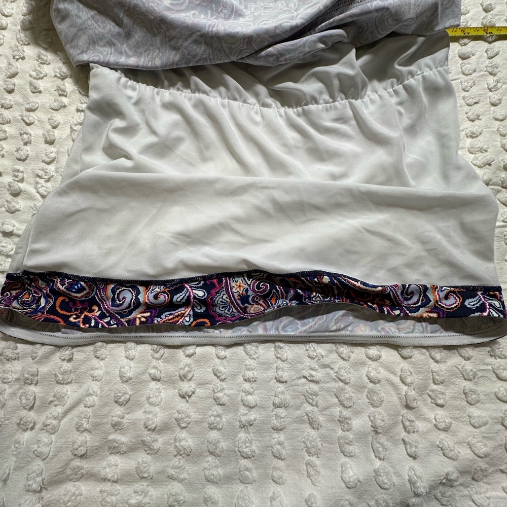 Lands' End Multi-Colored Paisley Tankini Top - Picture 3 of 7